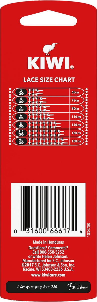 slide 2 of 3, KIWI Sport Flat Black Laces, 54 in