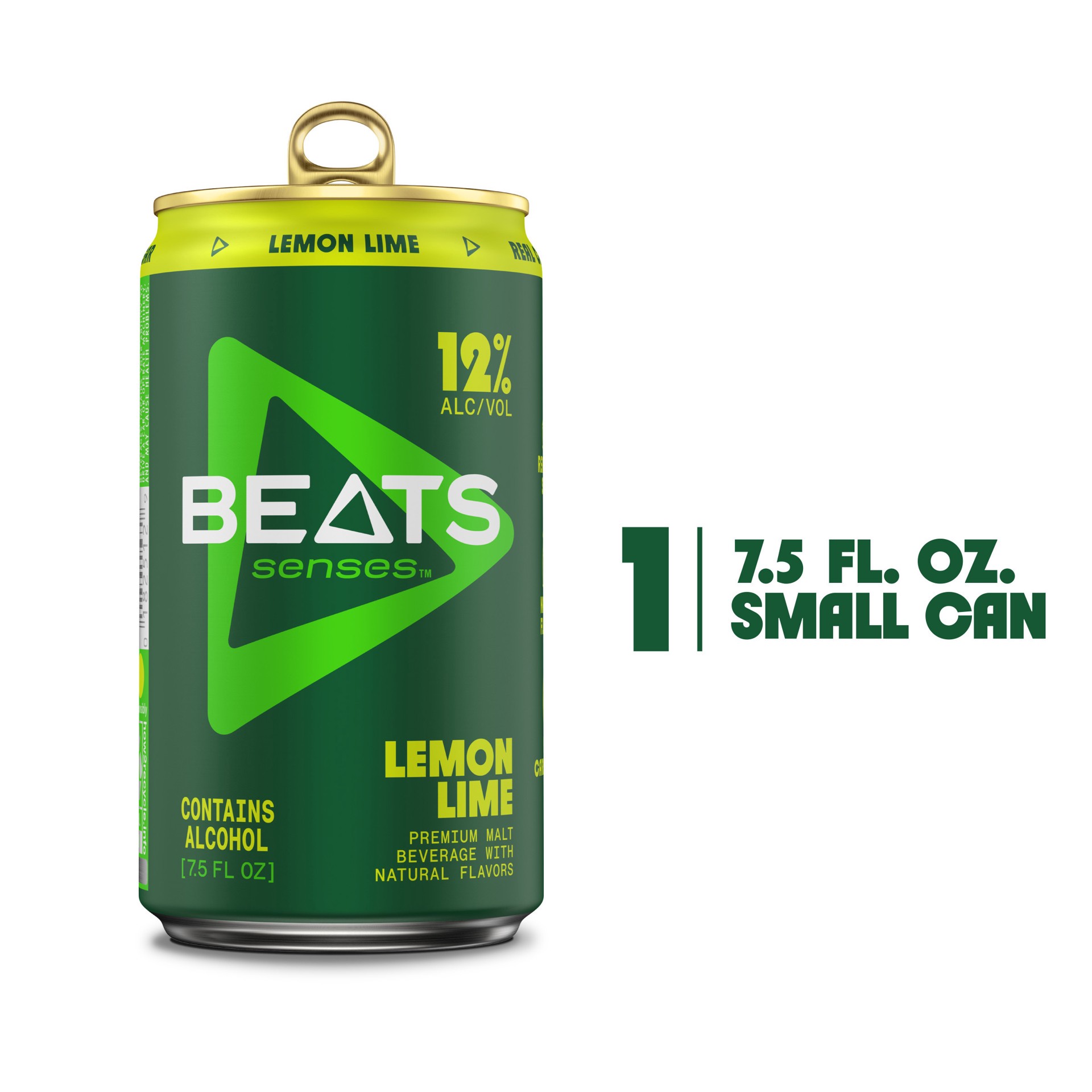 slide 3 of 6, Beats Senses Premium Lemon Lime Malt Beverage 7.5 fl oz, 7.5 fl oz