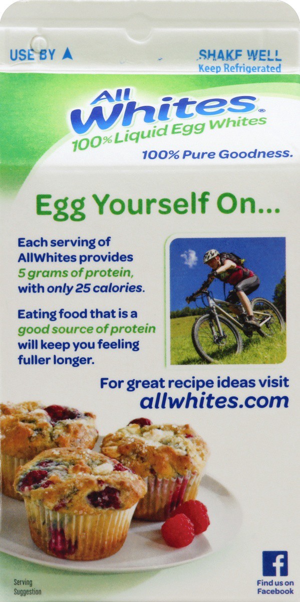 slide 6 of 6, All Whites 100% Egg Whites, 16 oz
