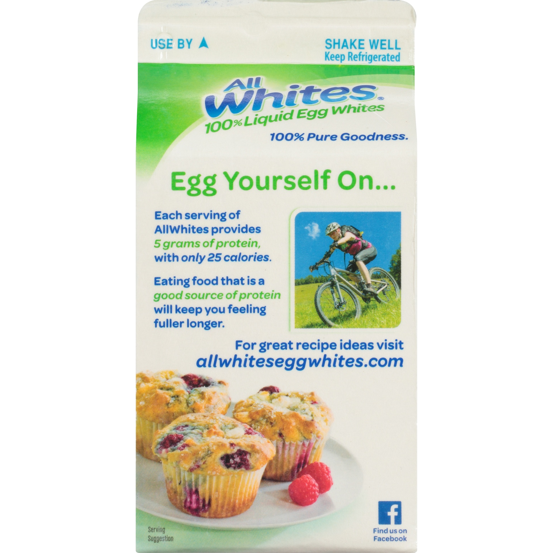 slide 6 of 8, All Whites 100% Egg Whites, 16 oz