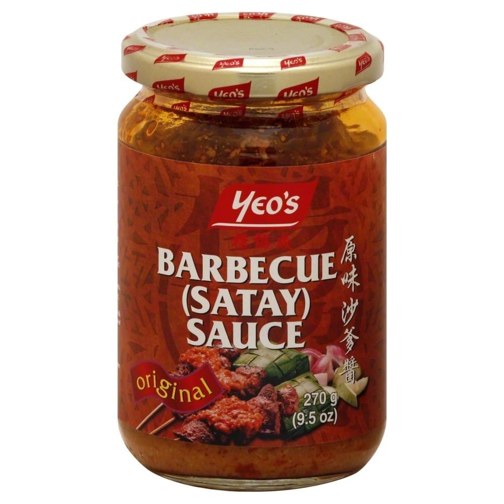 slide 1 of 1, Yeo's Barbecue (Satay) Sauce, 8.5 fl oz