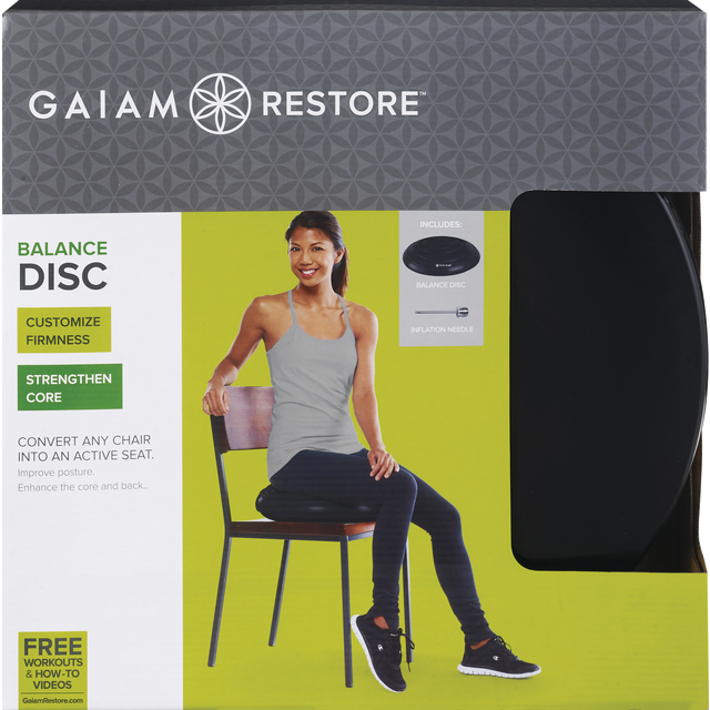 slide 1 of 1, GAIAM INC. Balance Disc Black, 1 ct