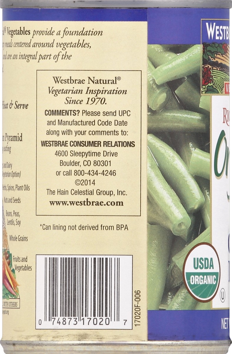 slide 2 of 6, Westbrae Natural Organic Cut Green Beans, 14.5 oz