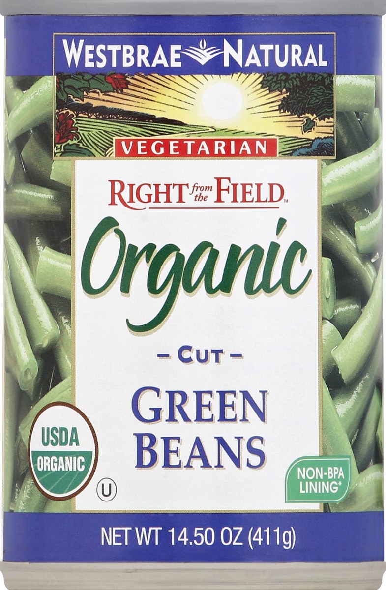 slide 5 of 6, Westbrae Natural Organic Cut Green Beans, 14.5 oz