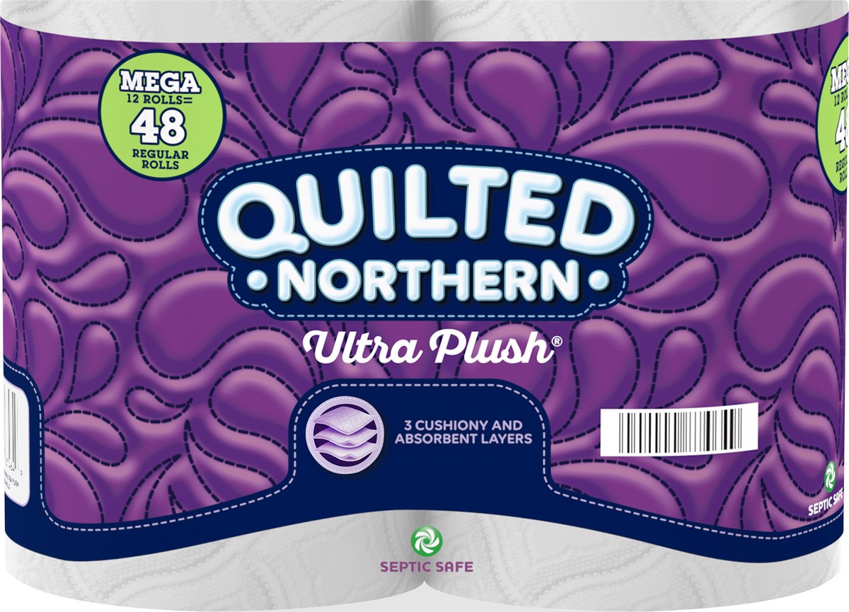 slide 5 of 5, Quilted Northern Ultra Plush 3-Ply Mega Rolls Unscented Bathroom Tissue 12 ea, 12 ct