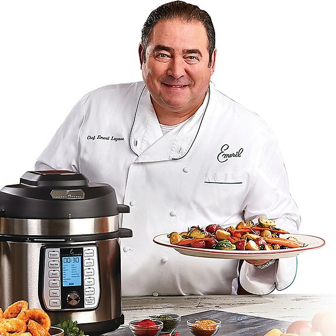 slide 2 of 4, Emeril Lagasse Pressure Air Fryer - Stainless Steel/Black, 6 qt