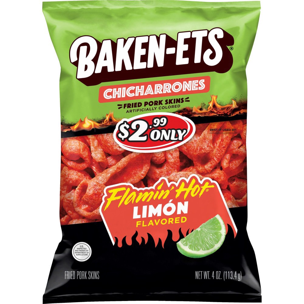 slide 1 of 2, Bakenets Flamin Hot Limon, 4 oz