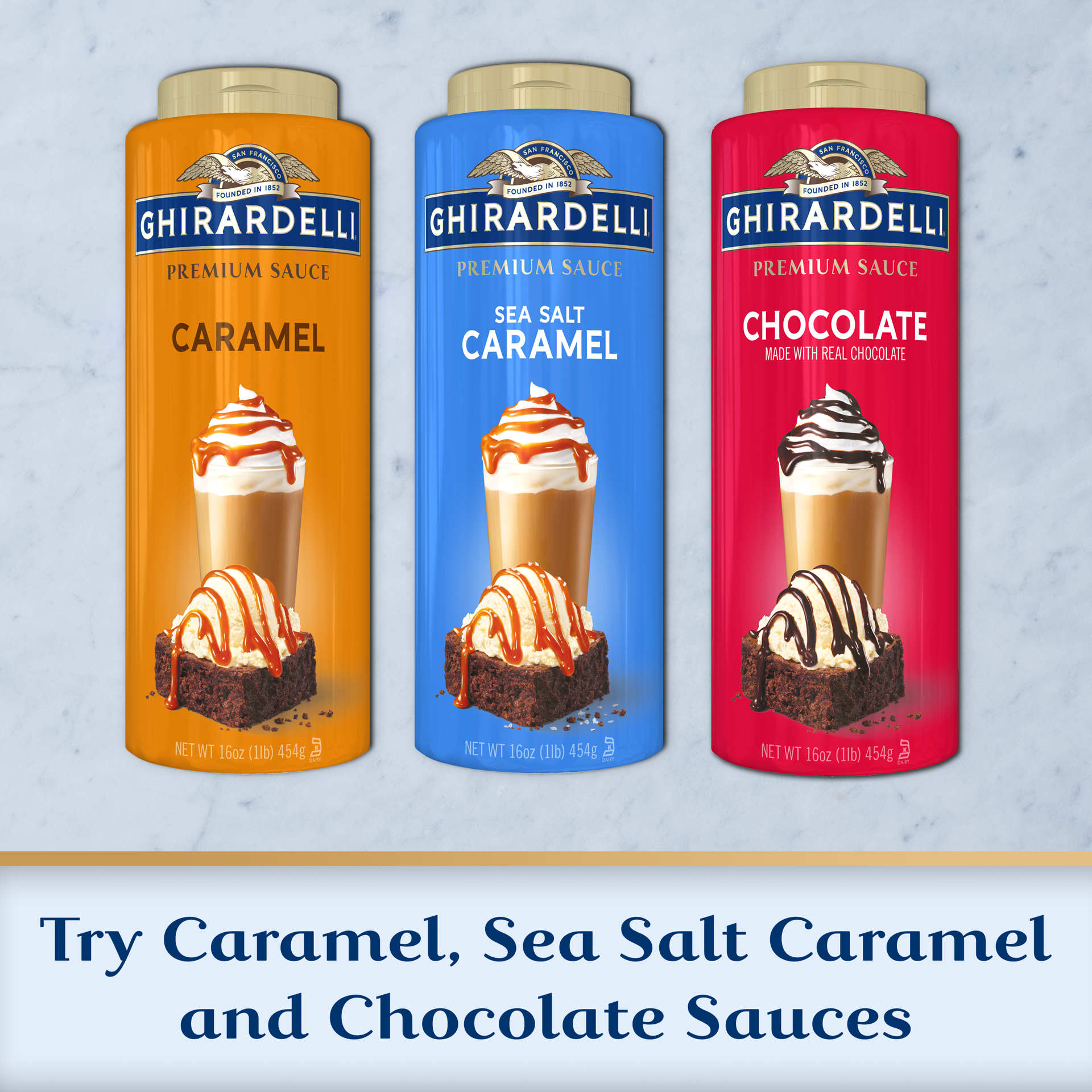 slide 2 of 7, Ghirardelli Premium Sea Salt Caramel Sauce - 16 oz, 16 oz