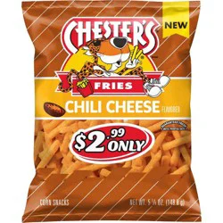 Chester's Fries Corn Snacks Chili Cheese Flavored 5 1/4 Oz