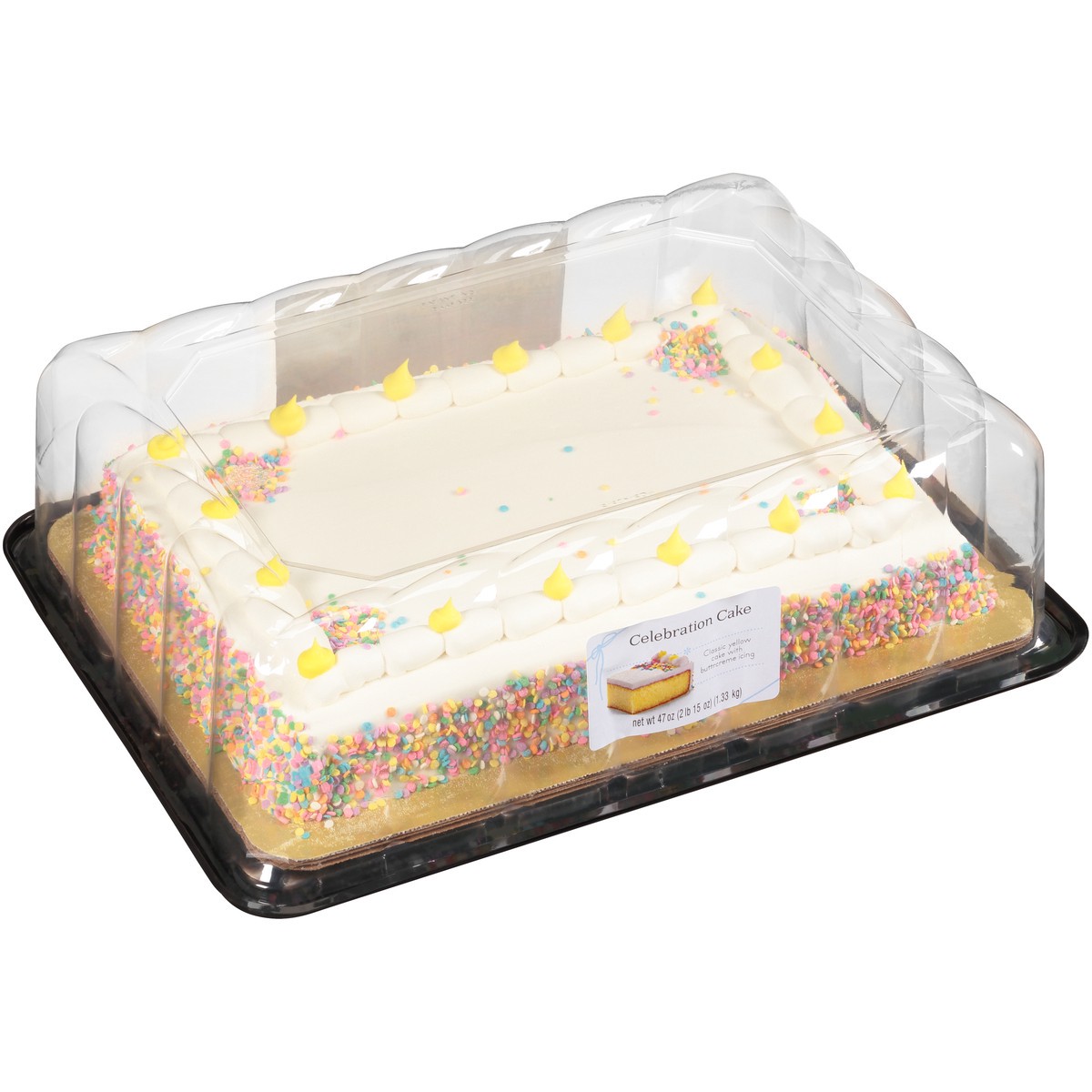 slide 2 of 2, Rich's Classic Yellow Celebration Cake 47 oz. Clamshell, 1 ct