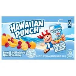 Hawaiian Punch Polar Blast, 6.75 fl oz tetra, 8 pack