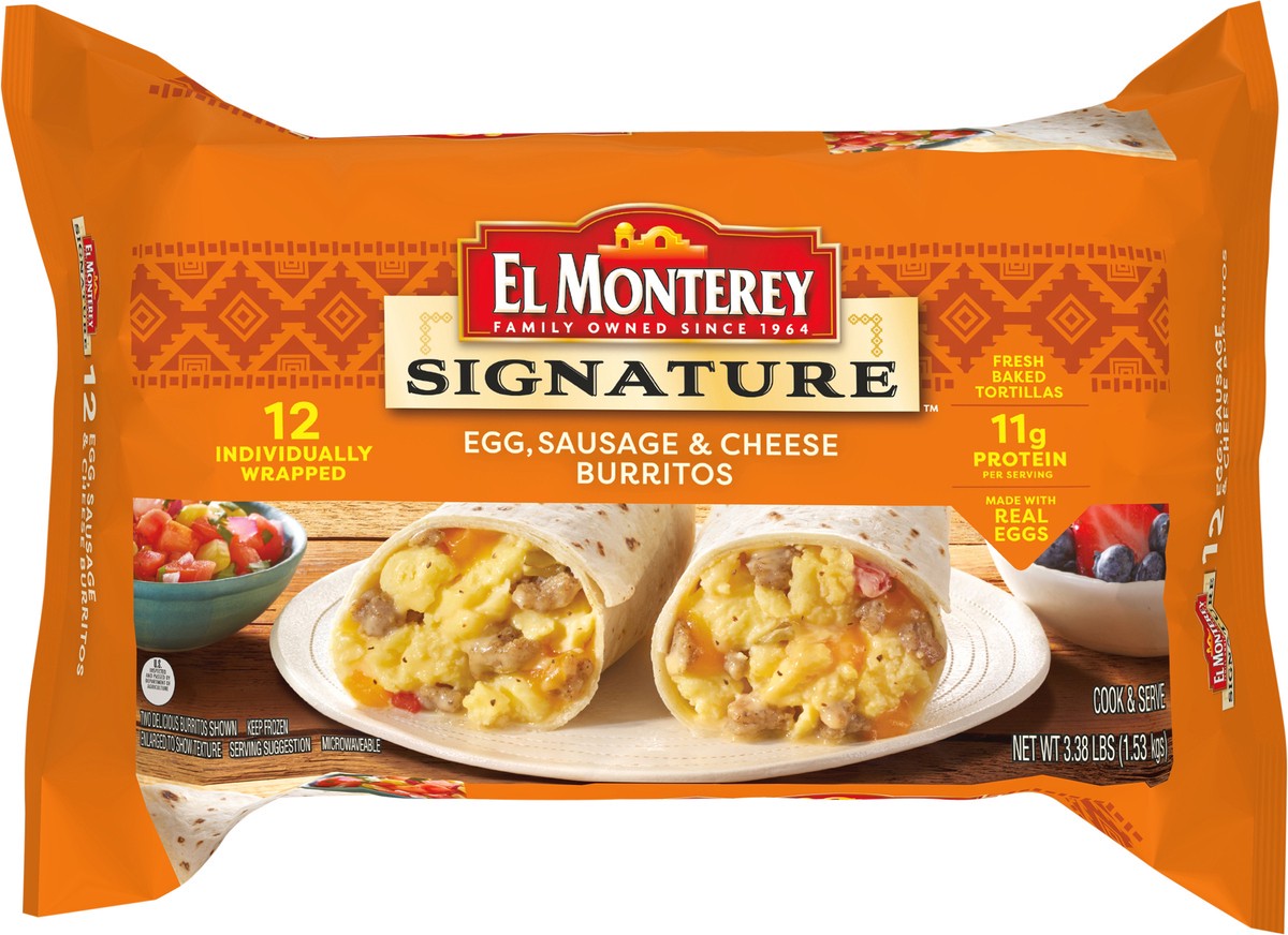 slide 4 of 9, El Monterey Breakfast Burrito, 12 ct