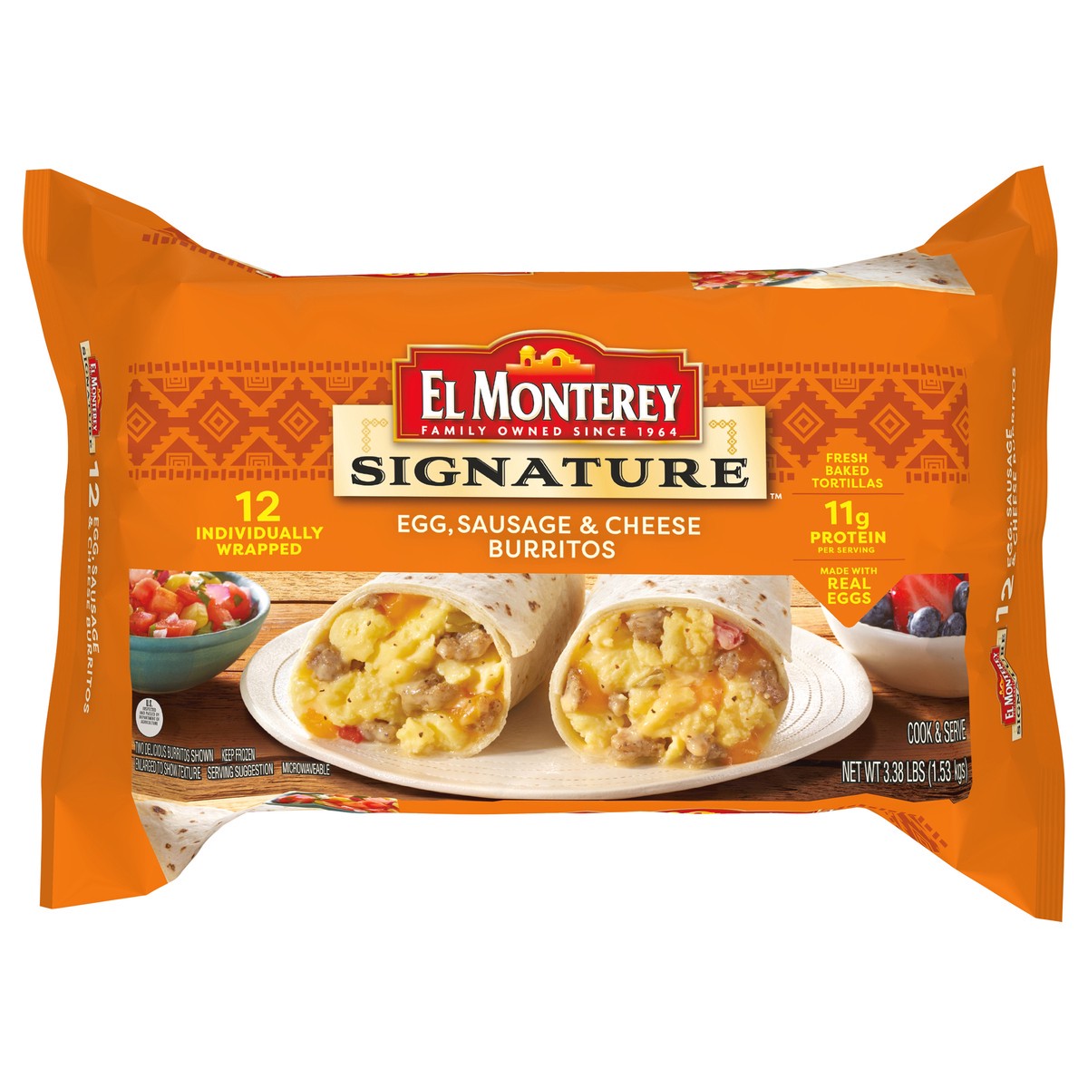 slide 1 of 9, El Monterey Breakfast Burrito, 12 ct