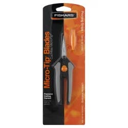 Fiskars Softouch Micro-Tip Pruning Snips - Gray/Black