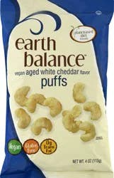 Earth Balance Vegan Aged White Cheddar Flavor Puffs 4 oz