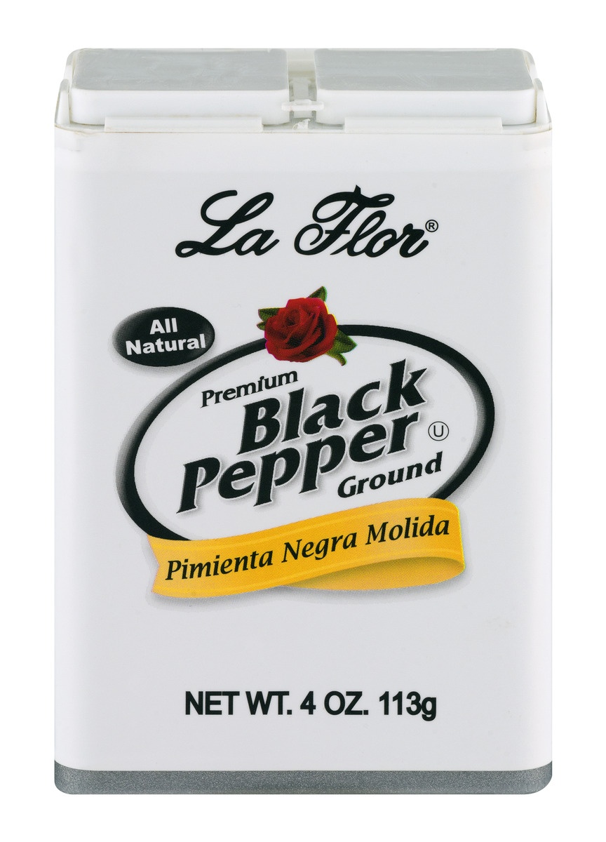 slide 1 of 1, La Flor Black Pepper Tins, 4 oz