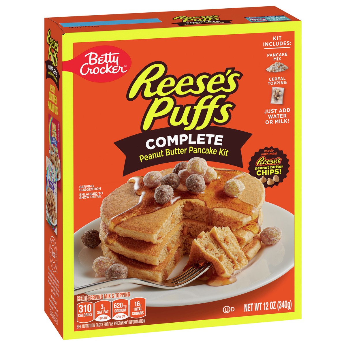 slide 13 of 14, Betty Crocker REESE'S PUFFS Peanut Butter Pancake Mix, 12 oz., 12 oz