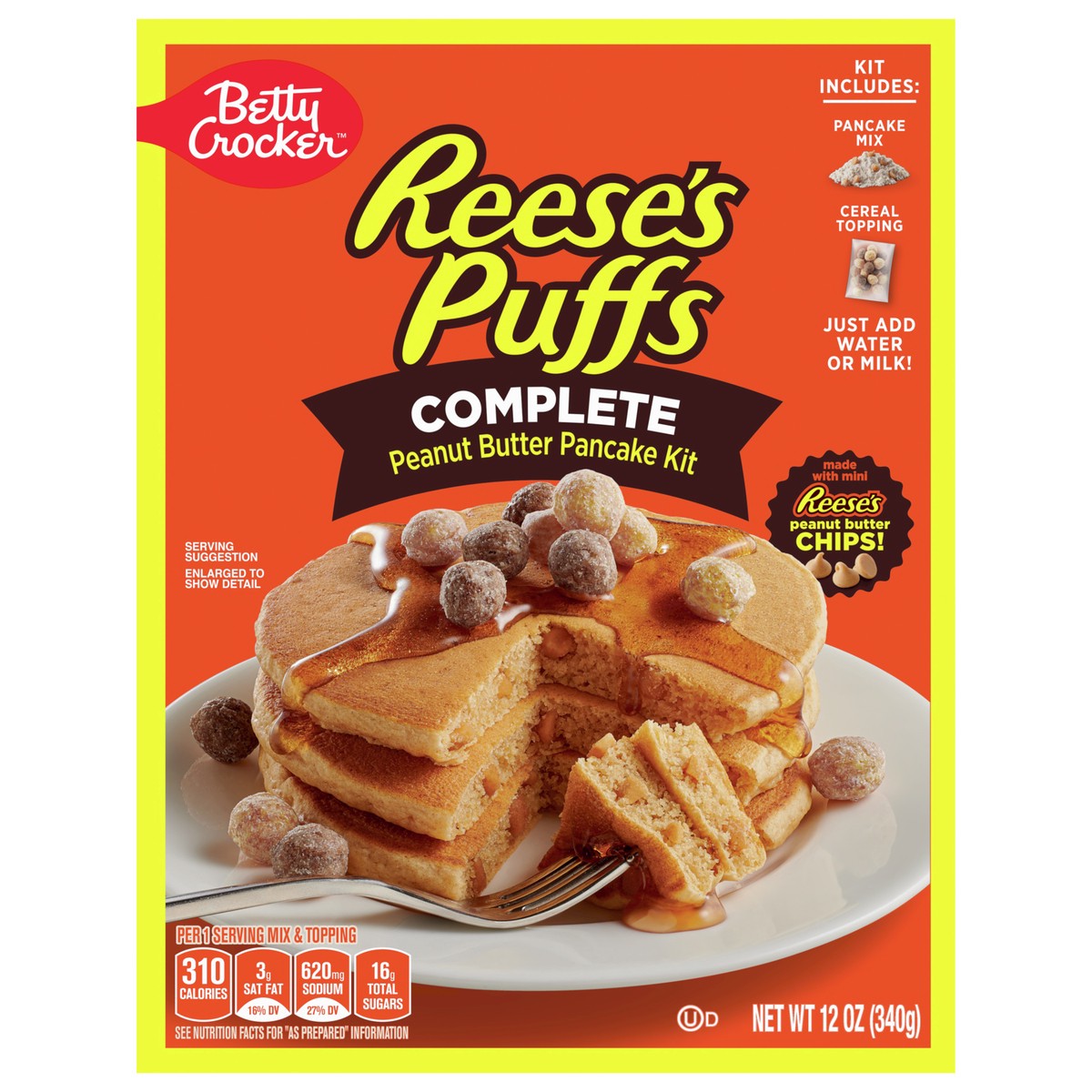 slide 12 of 14, Betty Crocker REESE'S PUFFS Peanut Butter Pancake Mix, 12 oz., 12 oz