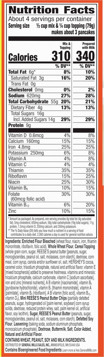 slide 14 of 14, Betty Crocker REESE'S PUFFS Peanut Butter Pancake Mix, 12 oz., 12 oz