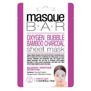 slide 1 of 1, Masque Bar Oxygen Bubble Bamboo Charcoal Sheet Mask, 1 ct