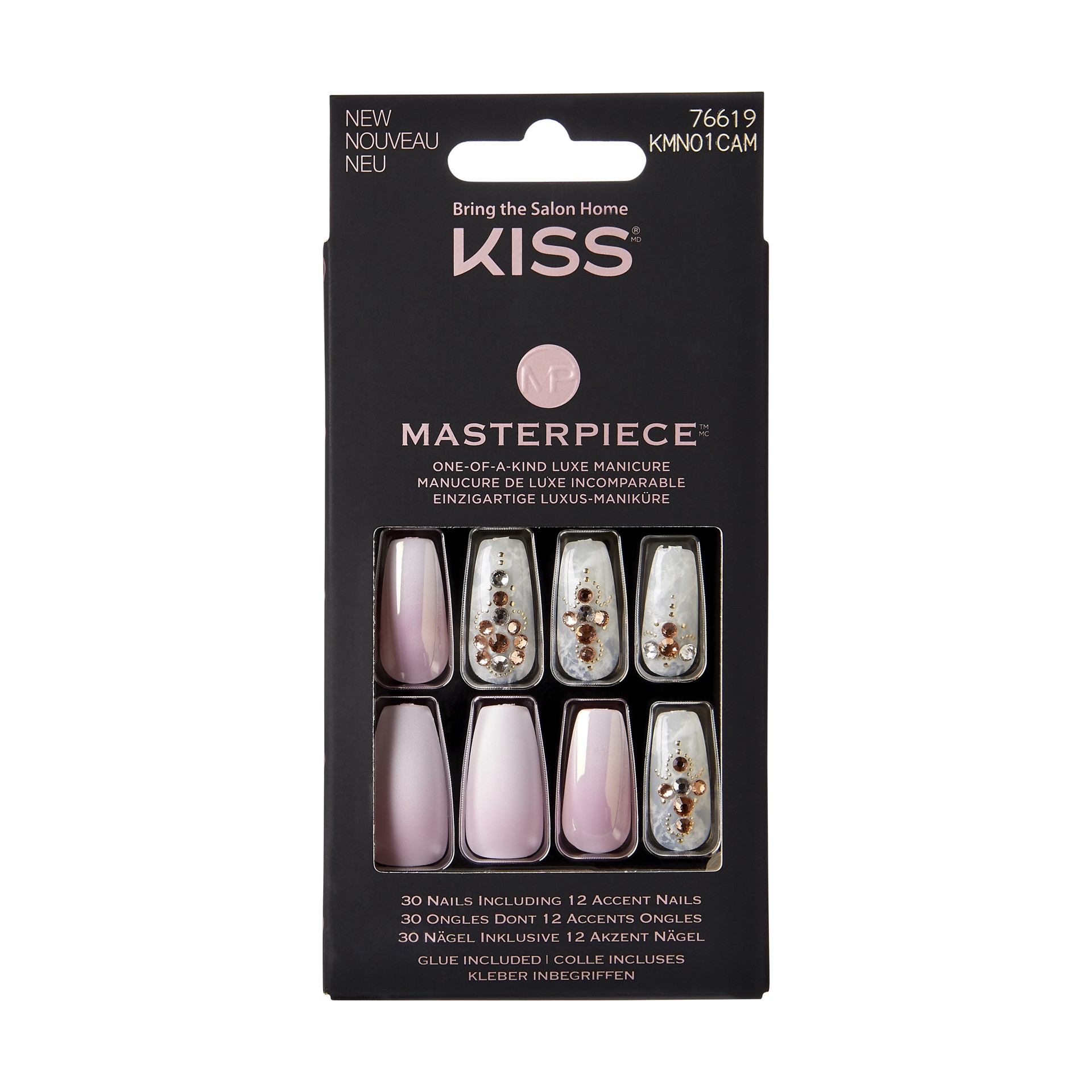 slide 1 of 3, Kiss KS Masterpiece Nails - KITTY GURL, 1 ct