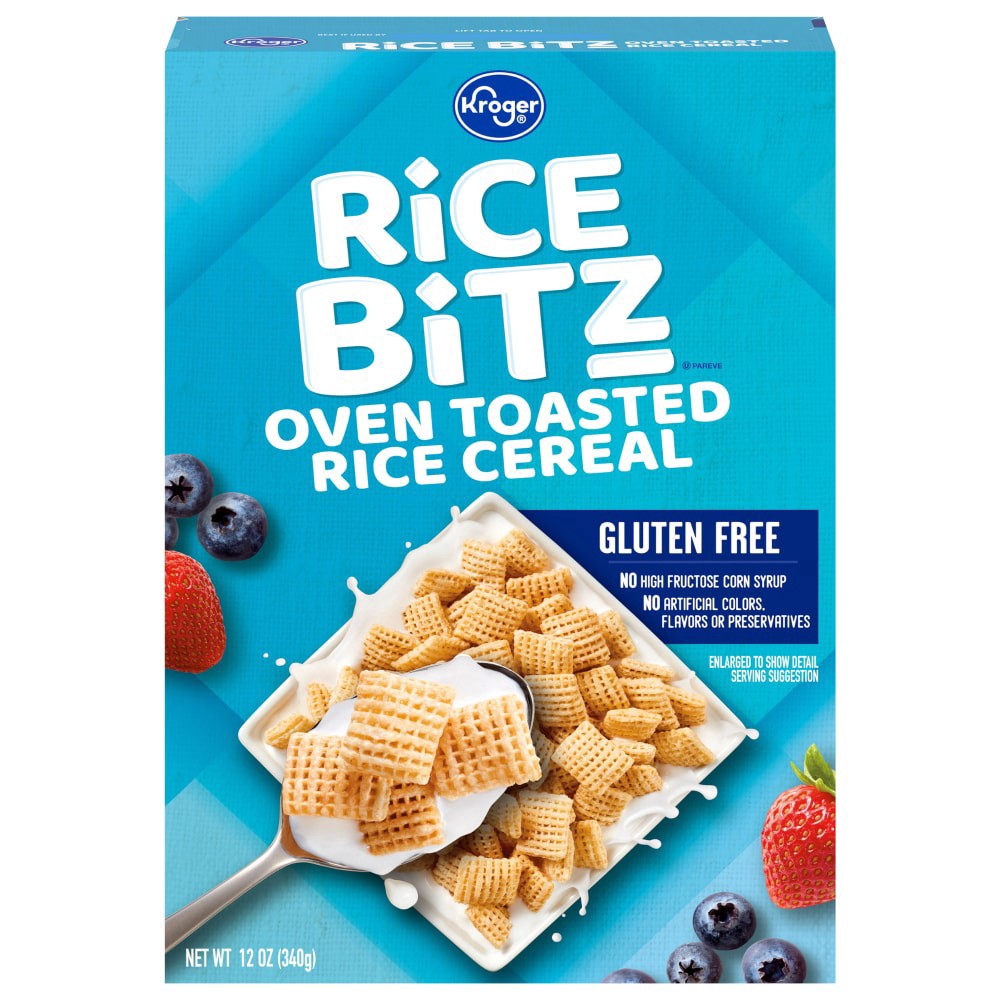 slide 1 of 6, Kroger Rice Bitz Cereal, 12 oz