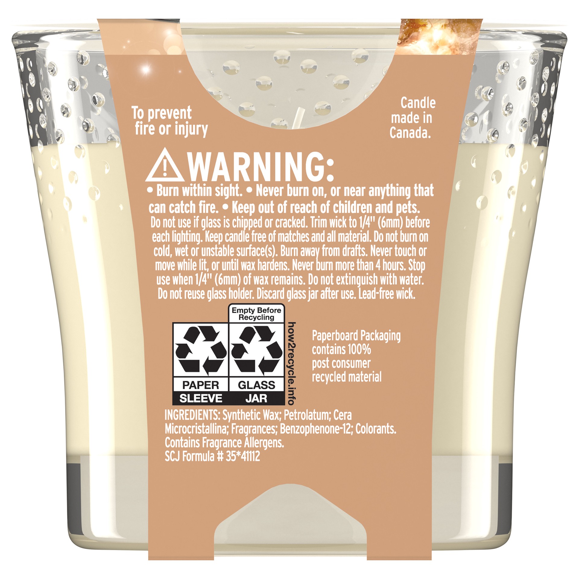slide 3 of 5, Glade Glad Marshmellow Irish Cream Candle, 3.4 oz