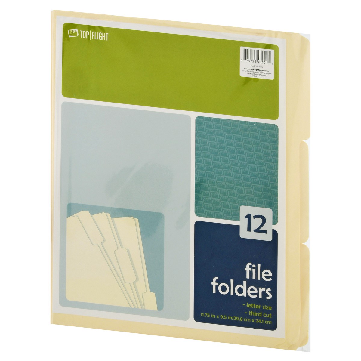 slide 5 of 11, Top Flight File Folders 12 ea, 12 ct