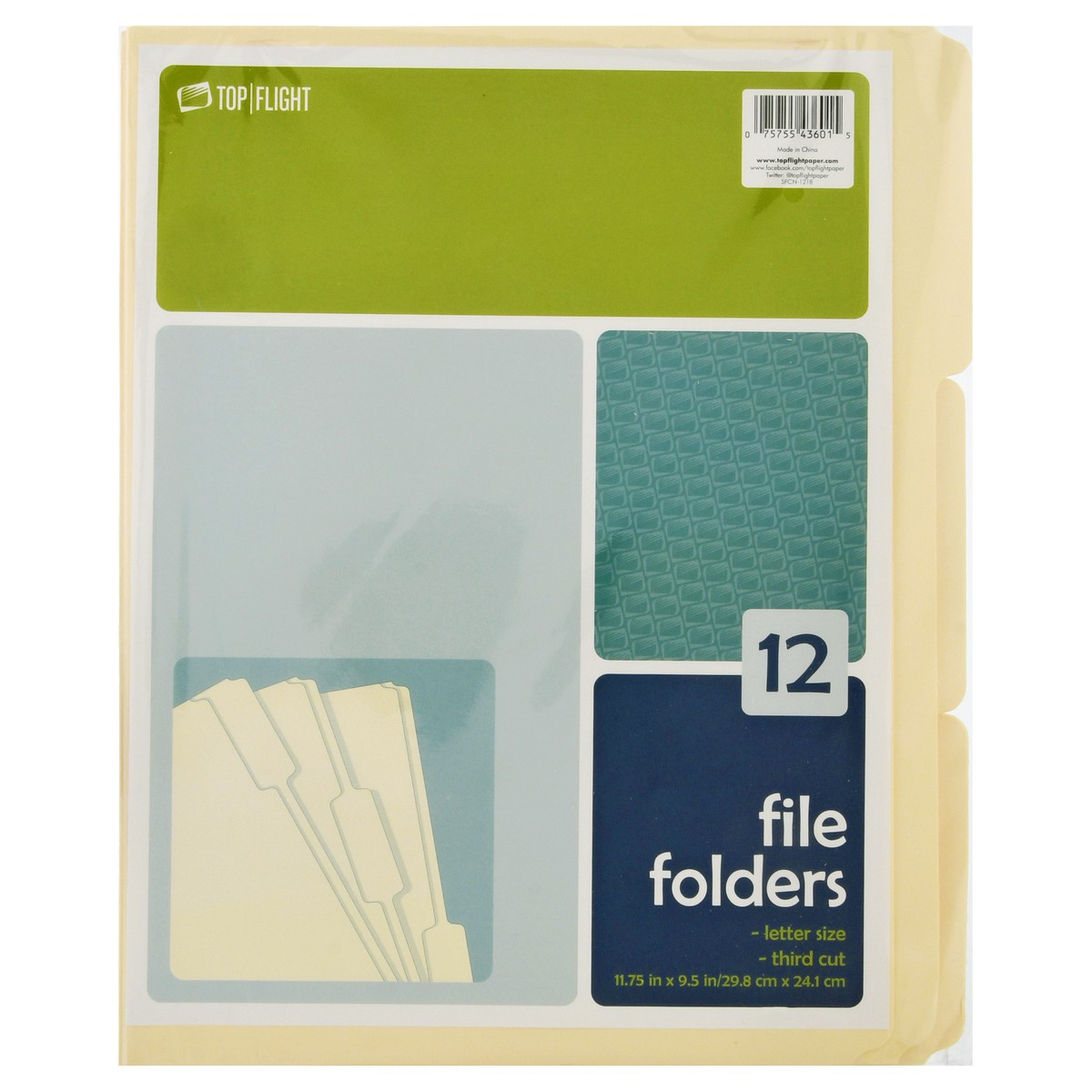 slide 10 of 11, Top Flight File Folders 12 ea, 12 ct