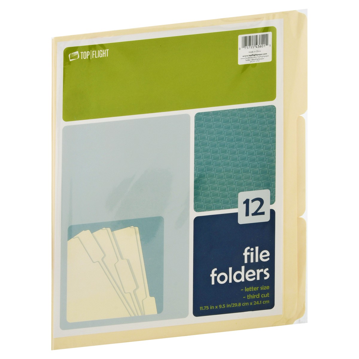 slide 2 of 11, Top Flight File Folders 12 ea, 12 ct