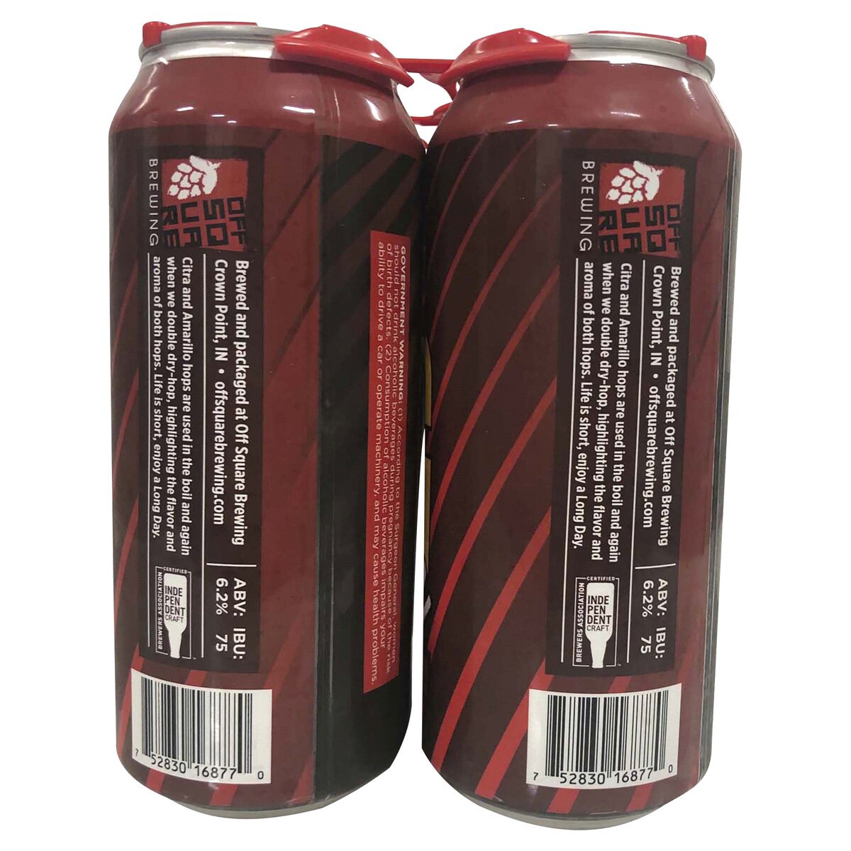 slide 5 of 5, Off Square Brewing Long day IPA, 4 ct; 16 oz