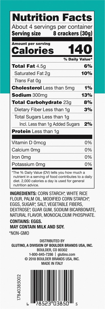 slide 2 of 9, Glutino Gluten Free Original Crackers 4.4 oz, 4.4 oz