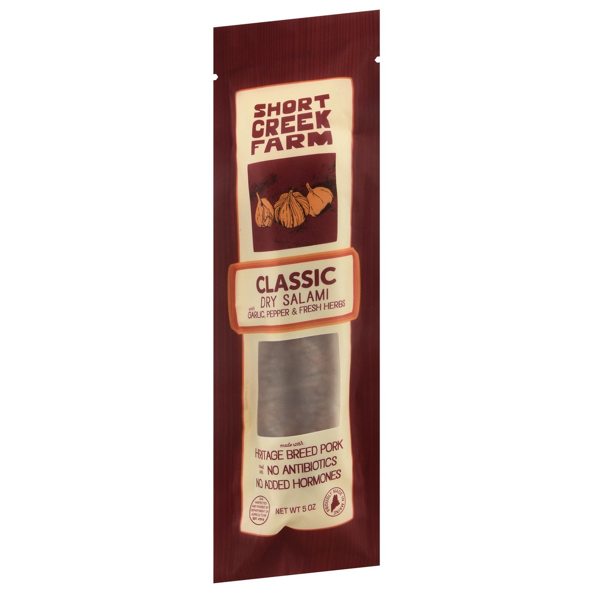 slide 4 of 4, Short Creek Farm Classic Dry Salami with Garlic, Pepper & Fresh Herbs 5 oz, 5 oz