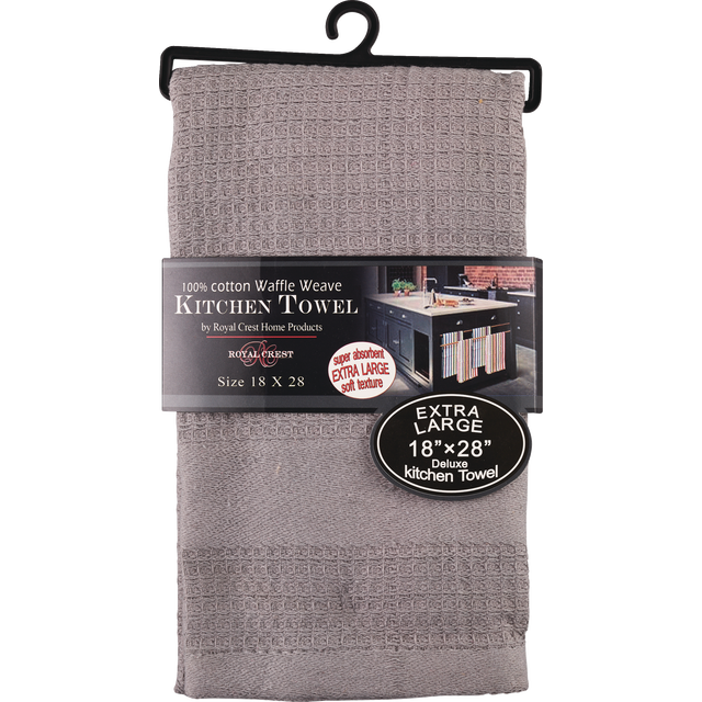 slide 1 of 1, RC Cola Gray Waffle Weave Deluxe Towel, 1 ct