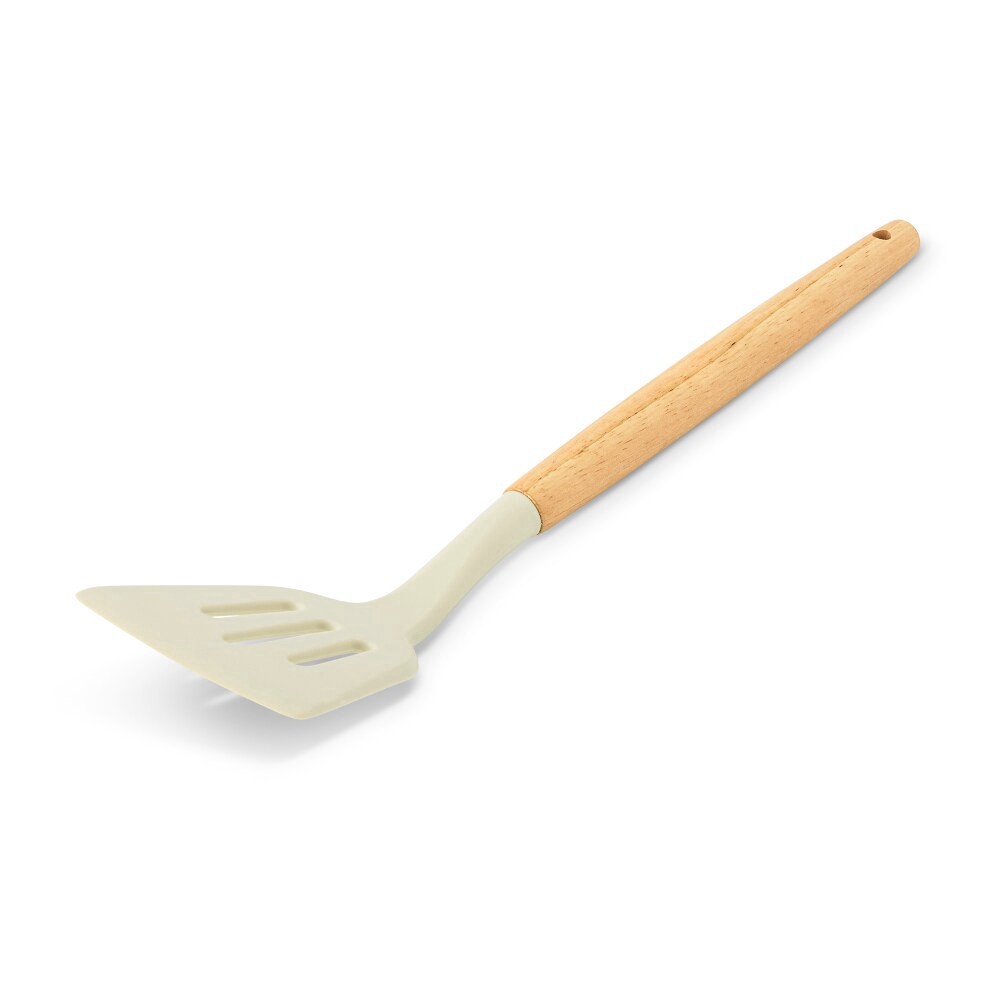 slide 2 of 3, Core Kitchen Silicone Slotted Turner - Beige, 1 ct