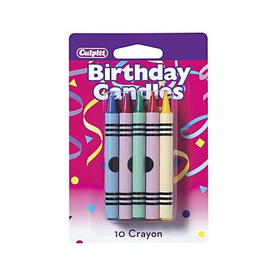 slide 1 of 1, DecoPac Multi Crayon Candles, 10 ct