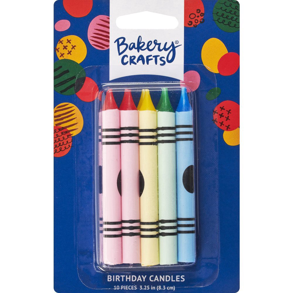 slide 1 of 1, DecoPac Multi Crayon Candles, 10 ct