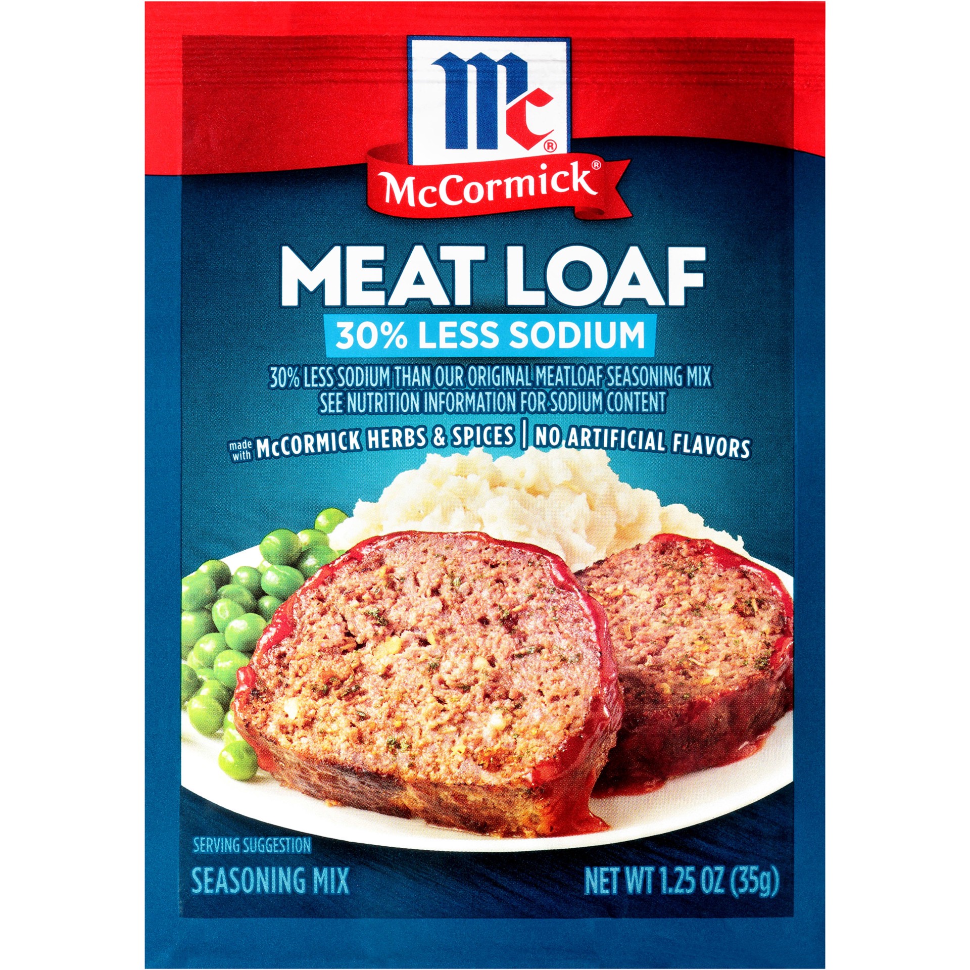 slide 1 of 7, McCormick Meat Loaf Seasoning Mix - 30% Less Sodium, 1.25 oz