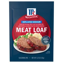 McCormick 30% Less Sodium Meat Loaf Seasoning Mix, 1.25 oz