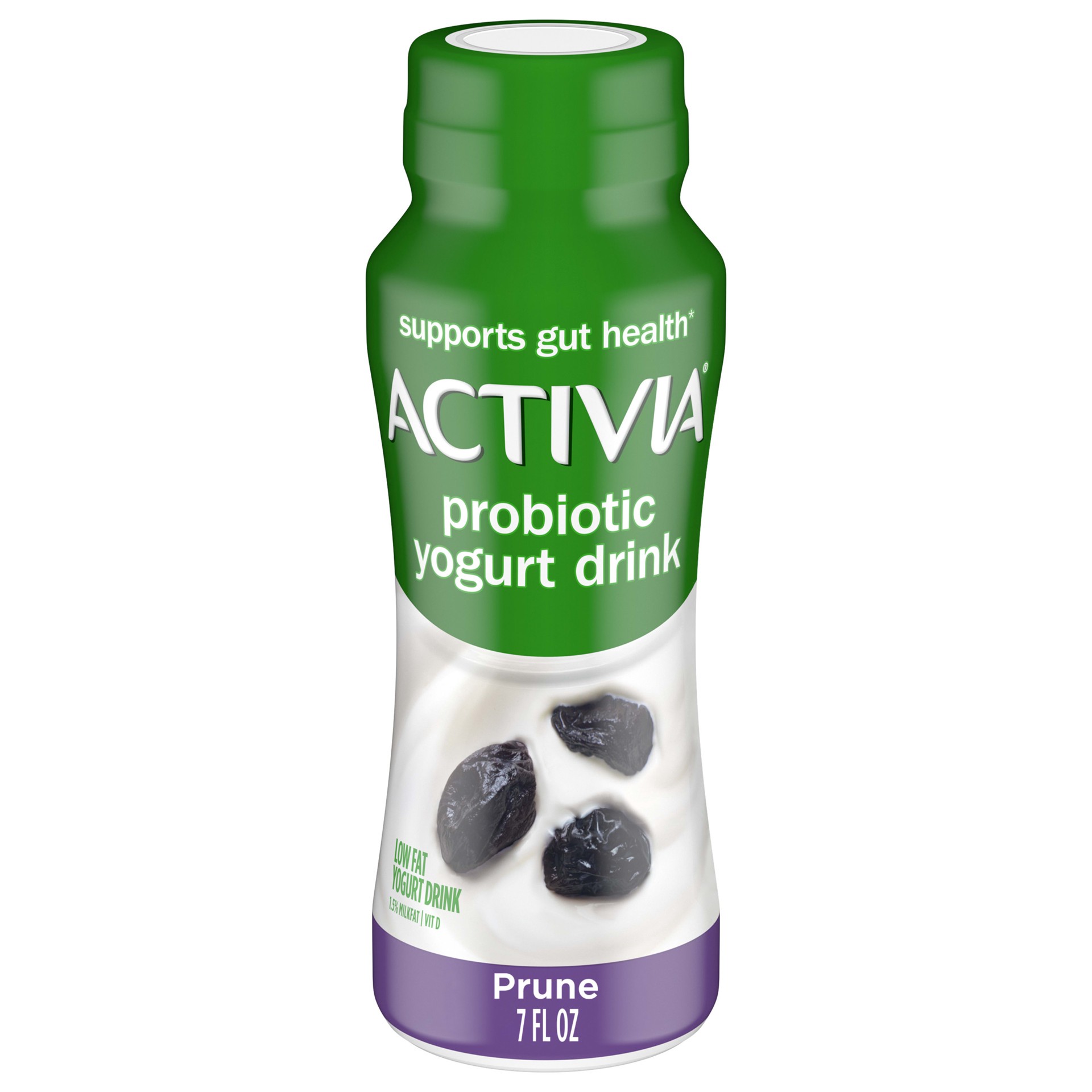 slide 1 of 4, Activia Prune Probiotic Lowfat Yogurt Drink, Delicious Probiotic Yogurt Drink to Help Support Gut Health, 7 FL OZ, 7 fl oz