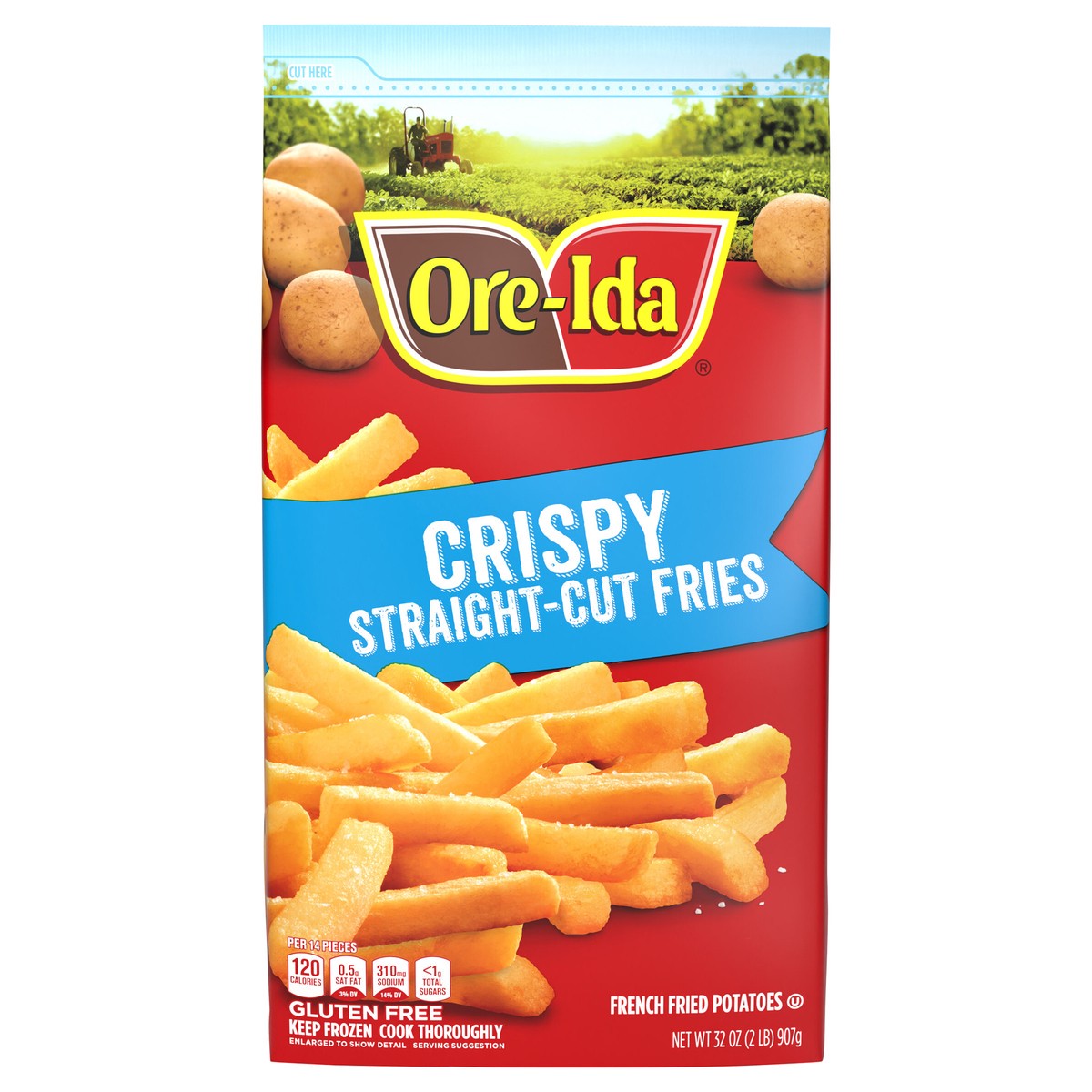 slide 1 of 9, Ore-Ida Golden Fries French Fried Frozen Potatoes, 32 oz Bag, 32 oz