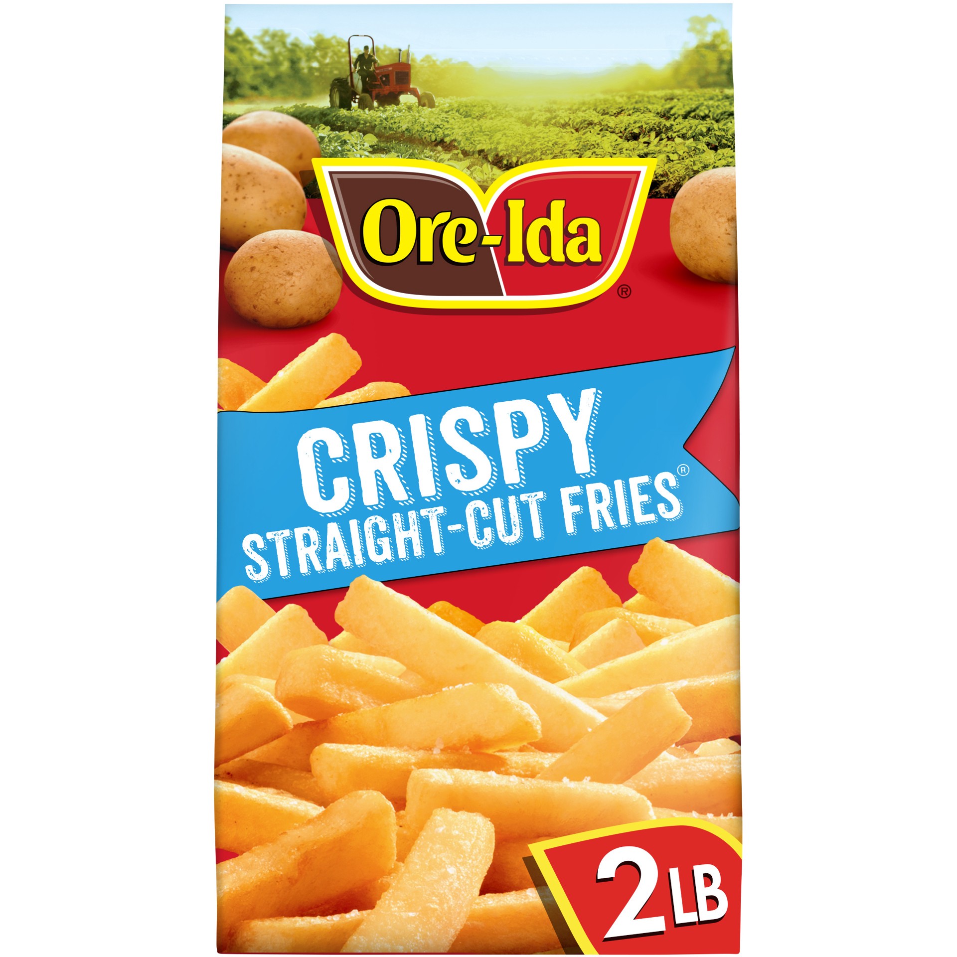 slide 1 of 9, Ore-Ida Crispy Straight-Cut Fries French Fried Potatoes, 32 oz Bag, 32 oz