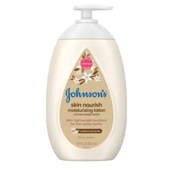 Johnson’s Skin Nourishing Moisturizing Baby Lotion, Vanilla & Oat Scents, 16.9 Fl. Oz (500 mL)