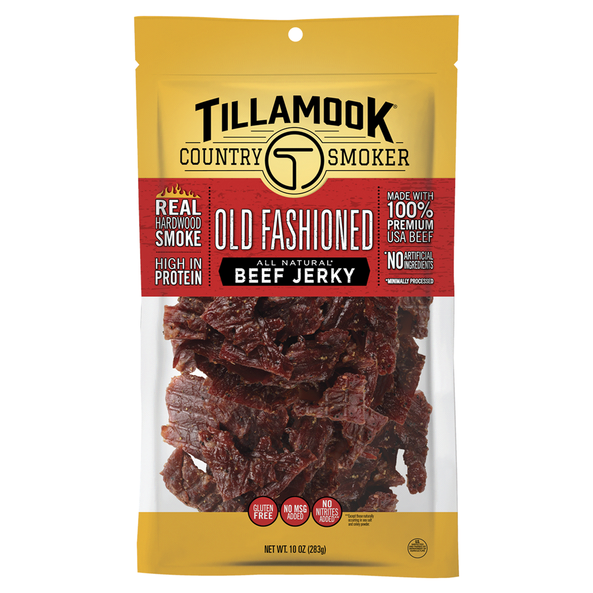 slide 1 of 5, Tillamook Country Smoker Old Fashioned Beef Jerky 10 oz, 10 oz