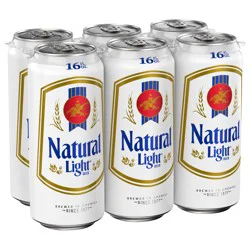 Natural Light Beer 6 - 16 fl oz Cans