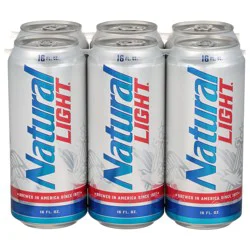 Natural Light Beer 6 - 16 fl oz Cans