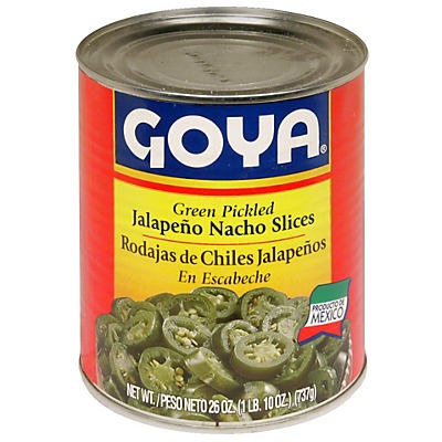 slide 1 of 1, Goya Green Pickled Jalapeno Nacho Slices, 26 oz