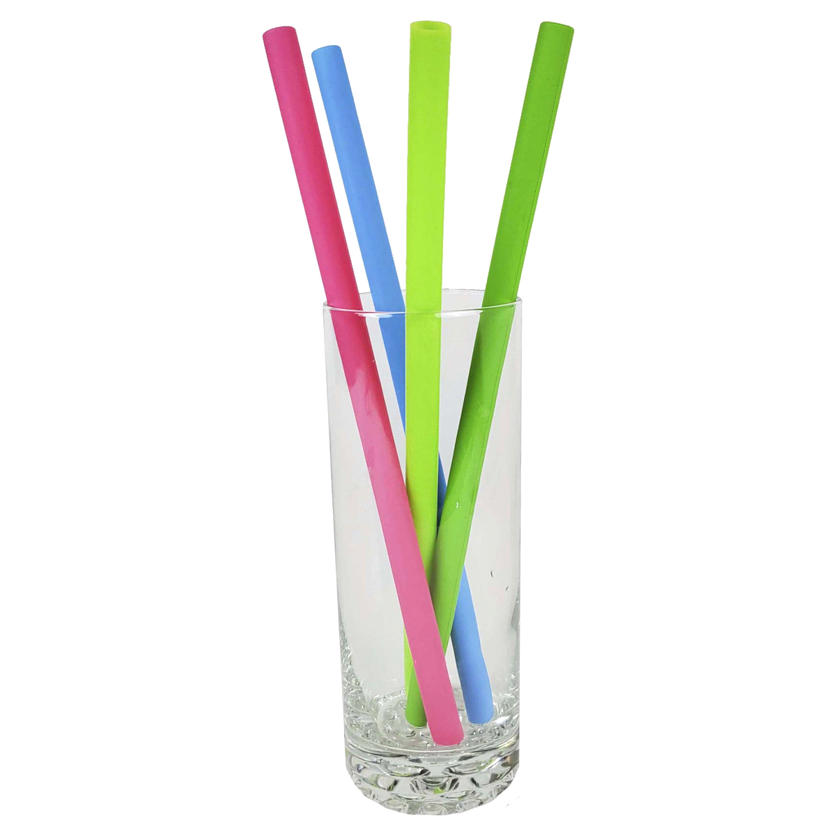 slide 2 of 5, Kolorae Silicone Straws With Cleaning Brushes, 6 ct