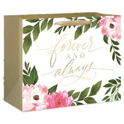 American Greetings Forever & Always Large Horizontal Wedding Gift Bag
