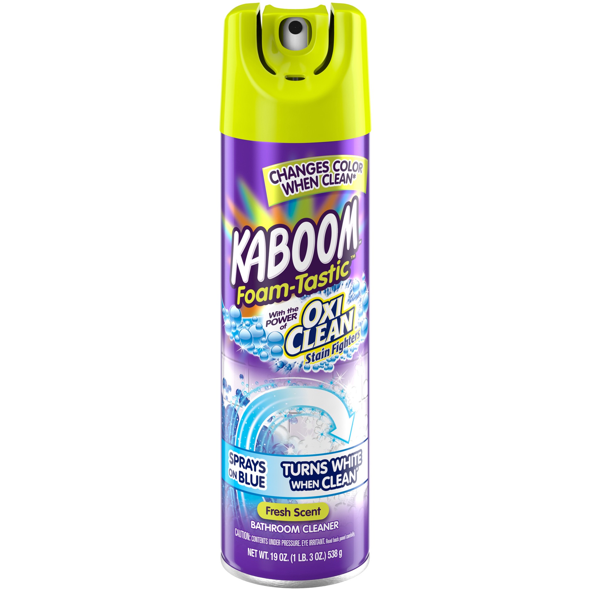 slide 1 of 9, Kaboom Foam-Tastic with OxiClean Fresh Scent Bathroom Cleaner, 19 oz., 19 oz